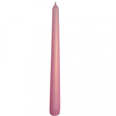 Kónická sviečka ružová metalická 25 cm